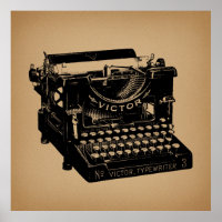 Typewriter Poster - Vintage typewriter