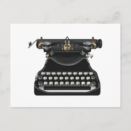 Antique Typewriter Postcard