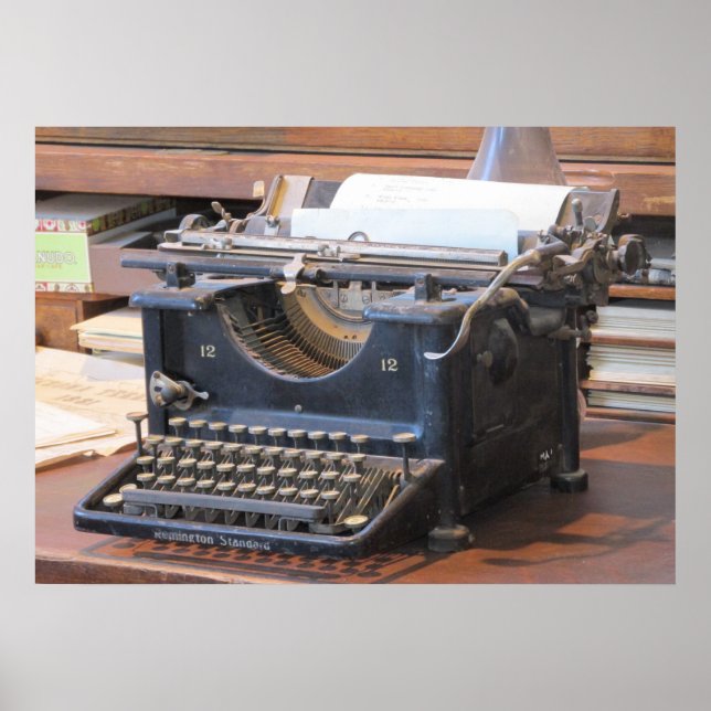 Antique Typewriter Poster (Front)