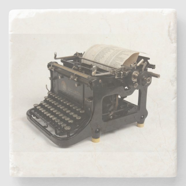 Antique Typewriter Stone Coaster (Front)