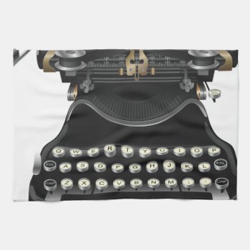 Antique Typewriter Towel by vectortoons at Zazzle