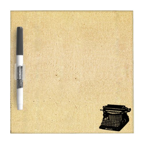 Antique Typewriter Vintage Picture Dry Erase Board