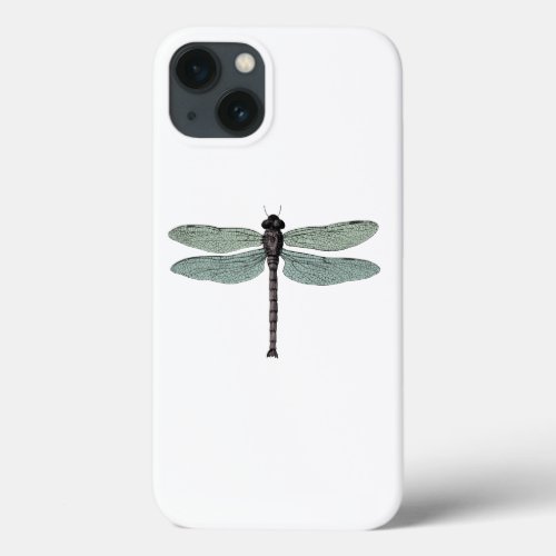 Antique Typographic Vintage Dragonfly iPhone 13 Case