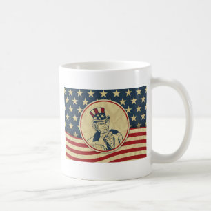 antique uncle sam coffee mug