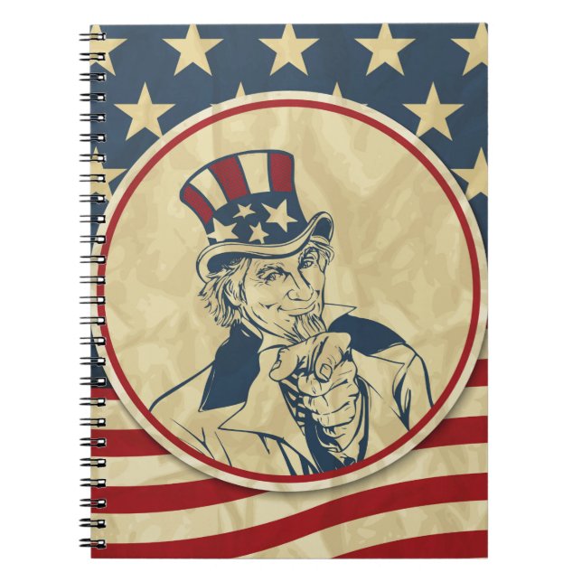 antique uncle sam notebook (Front)