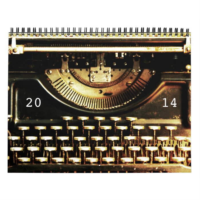 Antique Underwood Typewriter 2014 Calendar