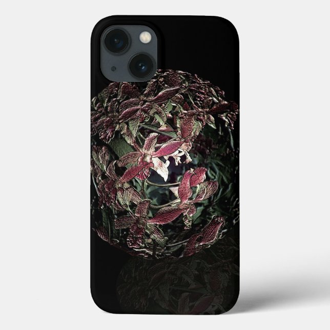 Antique unique pink orchid trinket ball Case-Mate iPhone case (Back)