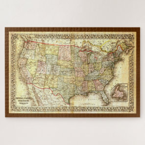 Antique United States Map Jigsaw Puzzle