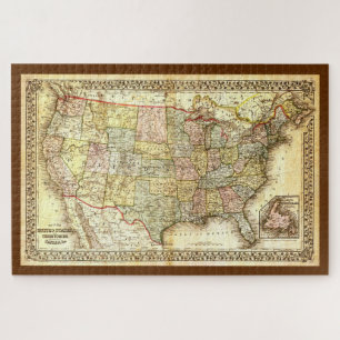 Antique United States Map Jigsaw Puzzle