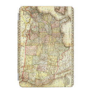 Antique United States Vintage Map Illustration iPad Mini Cover