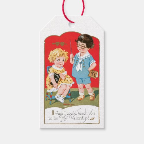 Antique Valentine Girl Gift Tags