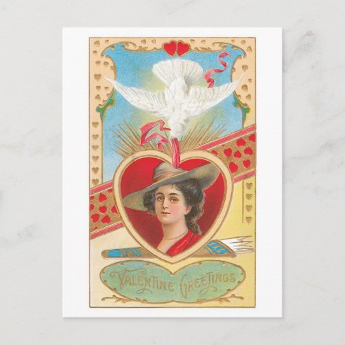 Antique Valentine Holiday Postcard