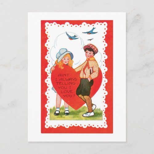 Antique Valentine Holiday Postcard