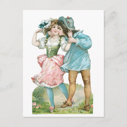 Antique Valentine Holiday Postcard