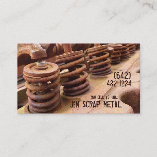 Antique Vehicle  Engine Scrap Metal Biz Business Card