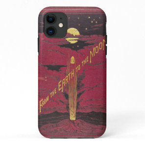 Antique Verne From The Earth To The Moon Book iPhone 11 Case