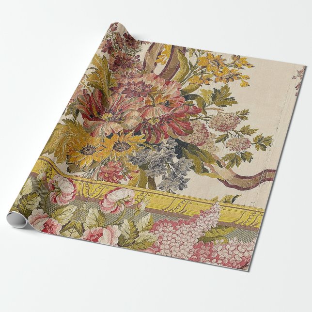 Antique Versailles Print Wrapping Paper (Unrolled)