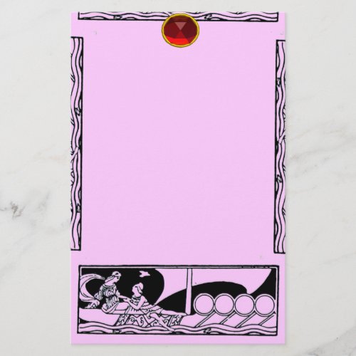 ANTIQUE VESSELLOVERS Red Ruby Gem Black Pink Lila Stationery