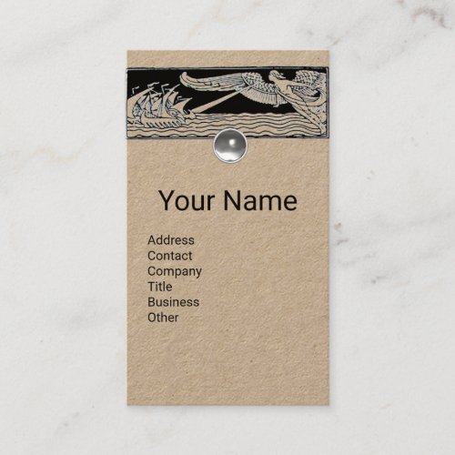 ANTIQUE VESSELSSea TravelWind Black Kraft Paper Business Card