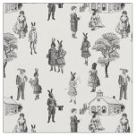 antique victorian baby animals kids white toile fabric