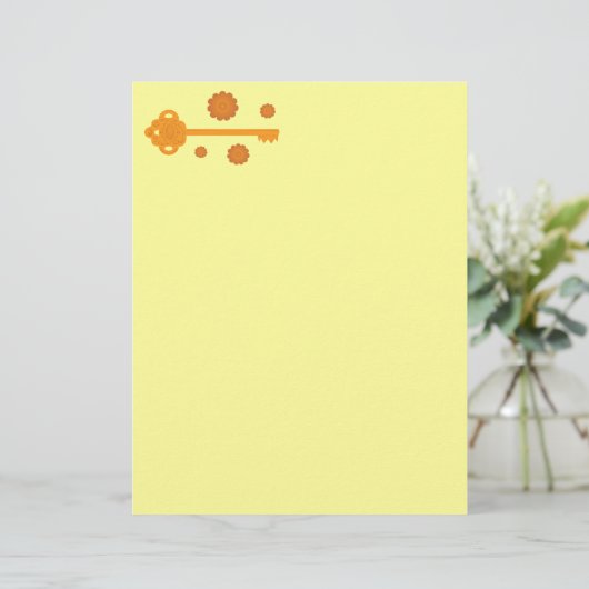 Antique Victorian Brass Key (Standing Front)