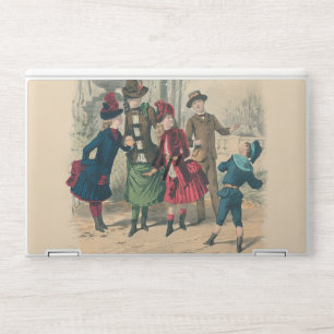 Antique Victorian Children Play Ball 1880 Winter HP Laptop Skin