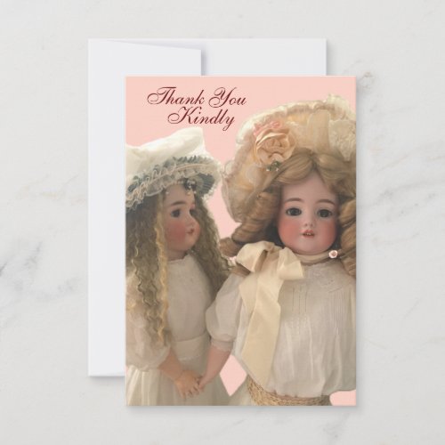 Antique Victorian Dolls Thank You Card