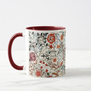 ANTIQUE VICTORIAN EMBROIDERY BY MORRIS MUG