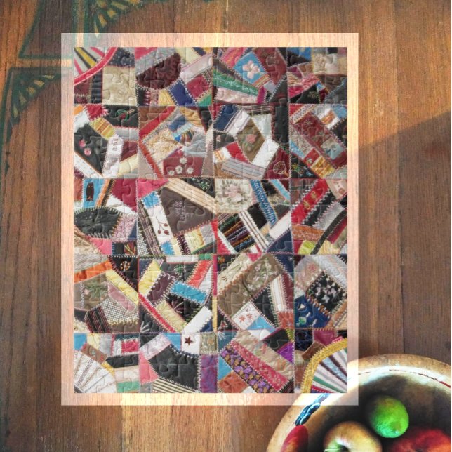 Antique, Victorian-Era, Crazy Quilt Jigsaw Puzzle (Creator Uploaded)