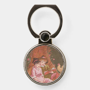 Antique VIctorian Era Valentine's Day Card, 1876 Phone Ring Stand