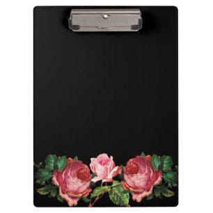 Antique Victorian Floral Florist Stylist Business Clipboard