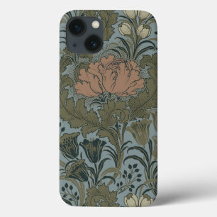 Antique Victorian Floral Pattern Sage Terracota iPhone 13 Case