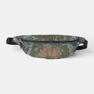 Antique Victorian Floral Pattern Sage Terracota Fanny Pack