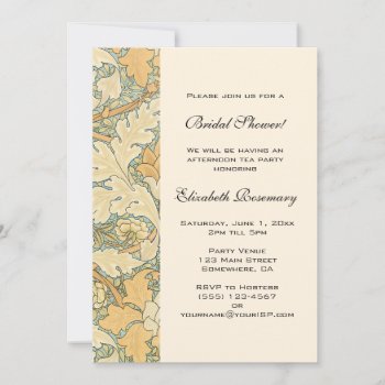 Antique Victorian Flowers Floral Bridal Shower Invitation by InvitationCafe at Zazzle