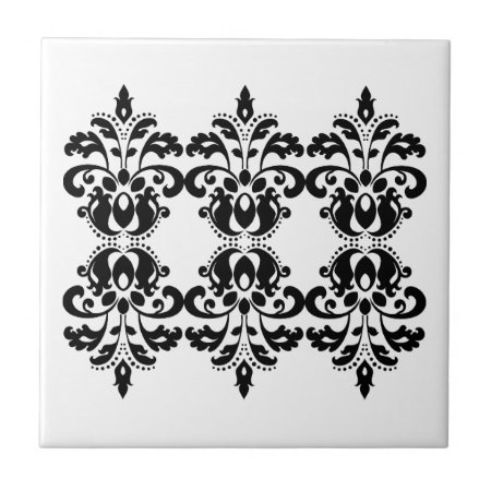 Antique Victorian Lolita Damask Pattern Ceramic Tile
