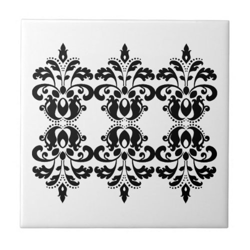 Antique victorian lolita damask pattern ceramic tile