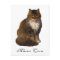 Antique Victorian Maine Coon Cat Portrait Painting