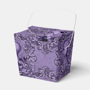 Antique Victorian Purple and Black Phrenology Favor Boxes