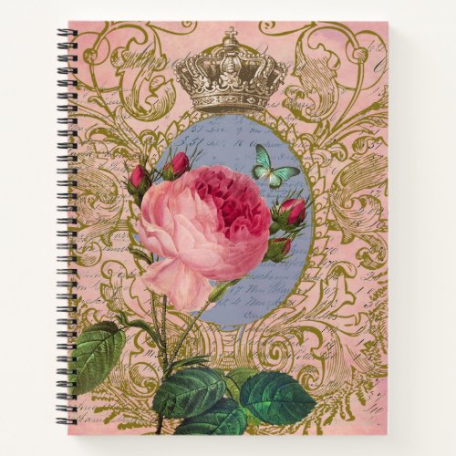 Antique Victorian Shabby Chic Style Notebook