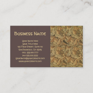 Antique Victorian William Morris Acanthus Leaves Business Card