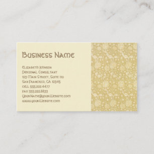 Antique Victorian William Morris Flowers Floral Business Card