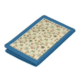 Antique Victorian William Morris Garden Flowers Tri-fold Wallet