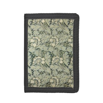 Antique Victorian William Morris Garden Flowers Trifold Wallet by InvitationCafe at Zazzle