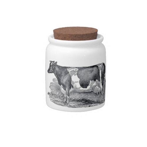 Antique Vintage Advertising Cow Candy Jar