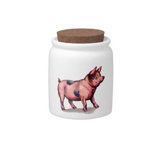 Antique Vintage Advertising Farmhouse Pig Candy Jar