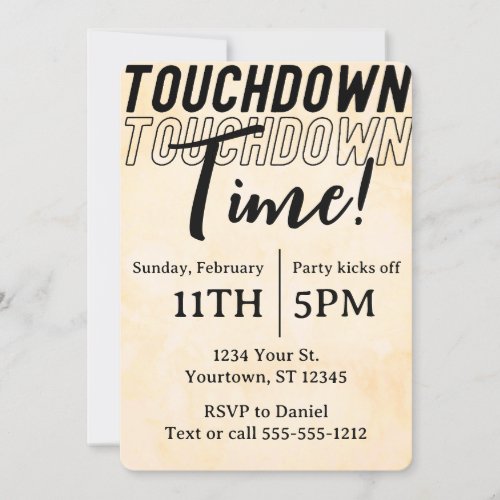 Antique Vintage Big Game Bowl Game Football Party Invitation