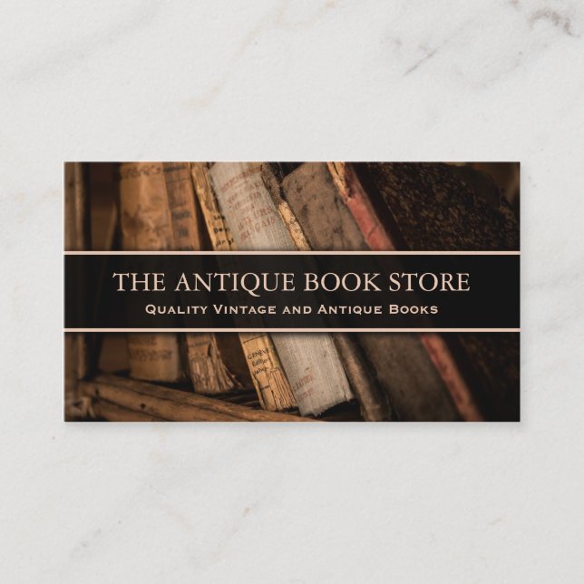 Antique / Vintage Book Store Photo - Business Card (Front)