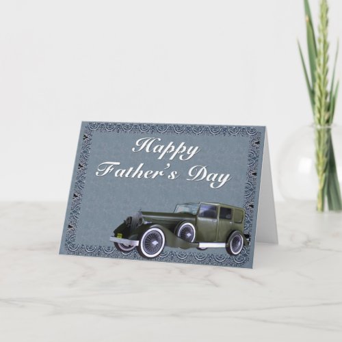 Antique Vintage Car Happy Fathers Day Card