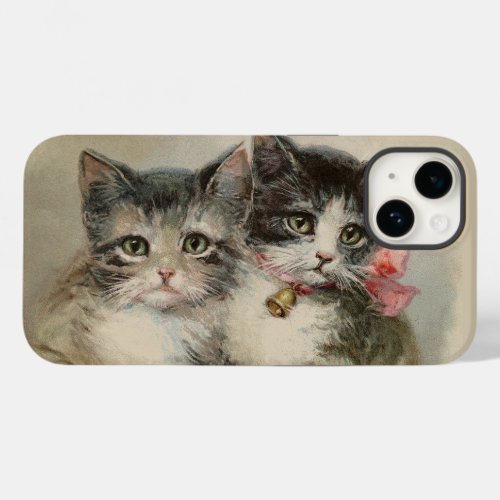 Antique vintage cat cute kittens bow coquette Case_Mate iPhone 14 case