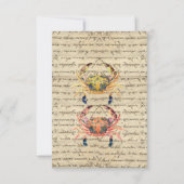 Antique Vintage crab illustration (Front)